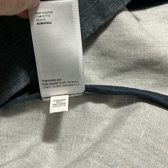 Kate Spade Saturday Heathered Cotton Linen Denim Look Vest Medium - Picture 8 of 10